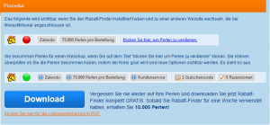 Screenshot Moneymillionär Rabattfinder